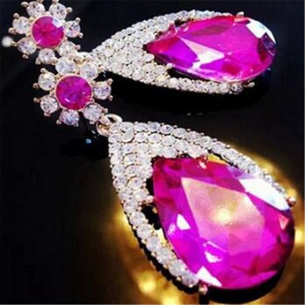 

elegant alloy dangle drop earrings dhl girl party jewelry valentine's day christmas gift women bohemian zircon stud earring, Silver