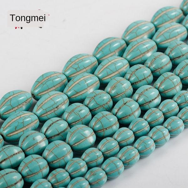

4edbf tongmei diy crystal crystal optimized turquoise loose six petals eight petals pumpkin beads turquoise semi-finished products diy beads, Silver