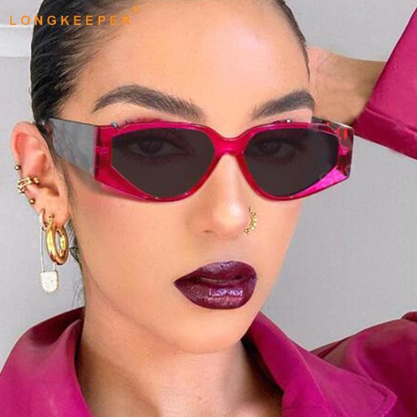 

fashion small cat eye sunglasses women 2020 vintage colorful oval sun glasses ladies purple leopard shades uv400, White;black