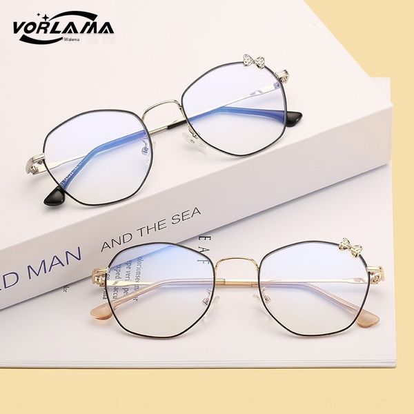 

2019 season new korean fashion accessory butterfly anti blue light glasses frame metal bow accessories plain glasses frame, Silver