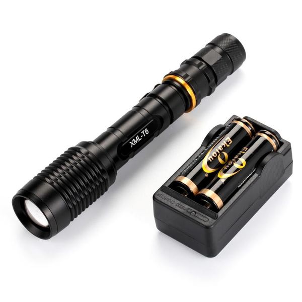

flashlights torches 1600 lumen handheld led xml t6 waterproof 5 modes camping torch focus zoom high power tactical lamp