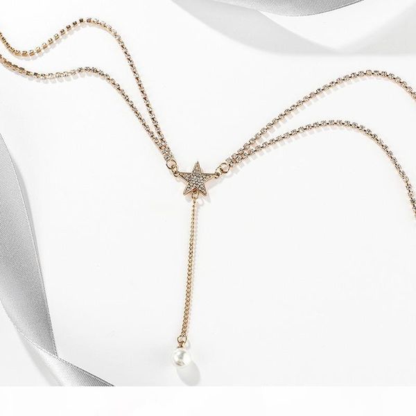 

fashion-новое ожерелье личности ключицы цепи женщина простой темперамент жемчужное ожерелье короткие личности жемчуг, Golden;silver