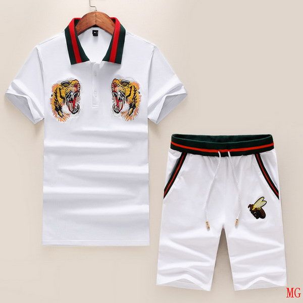 

2020 short-sleeved collared pullover jogging suit t-shirt pants suit male brand designer sportswear sports suit large size -3xl, Gray