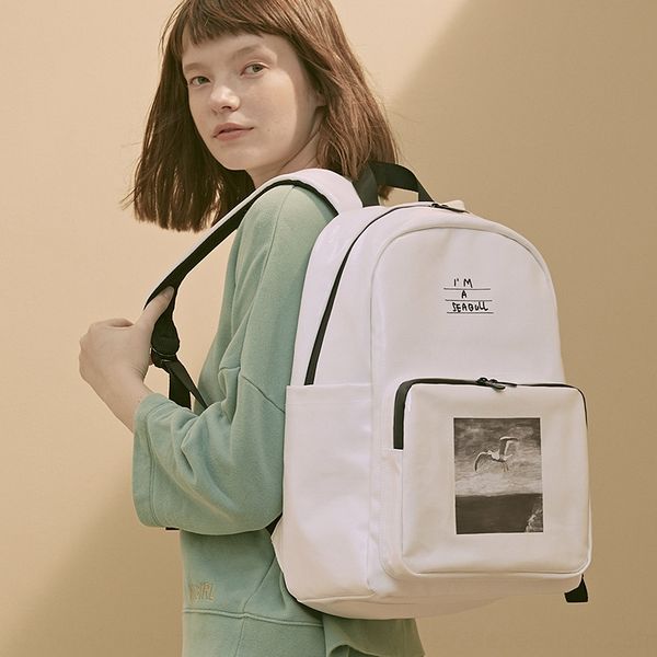 

yizistore design large capacity waterproof canvas backpack men's and women's multi-layer canvas printed backpack bag