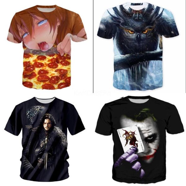

naruto 3d printed summer men sort sleeved t-sirt printed t-sirt round neck wite black t-sirt tees#201, White;black