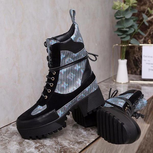 

fashion shoes boots laureate platform desert boot with box luxury design wedding party womens shoes bottes femmes fashion type drop shipping, Black