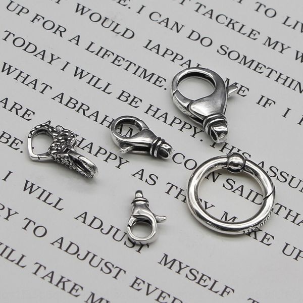 

s925 sterling silver necklace connector silver spring buckle chain buckle handmade diy diy bracelet accessories bracelet accessories