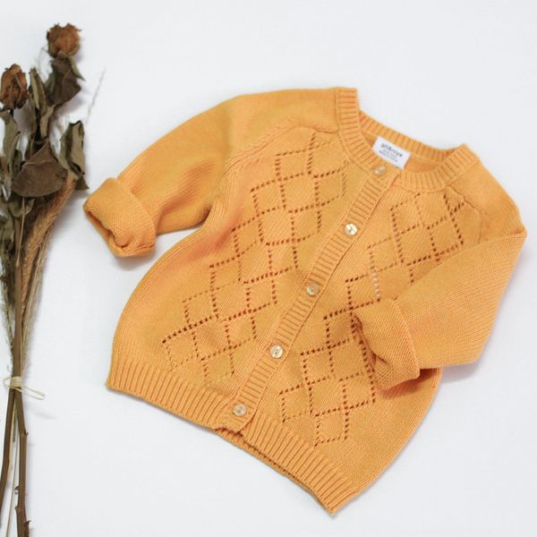 

autumn new girl woolen cardigan cardigan air conditioner knitted baby air conditioner sweater cotton thread baby sweater, Blue
