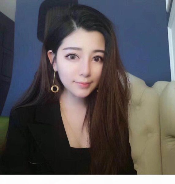 

e have stamp fashion hoop diamond double gold earrings aretes orecchini for women party wedding lovers gift jewelry engagement with box, Golden;silver