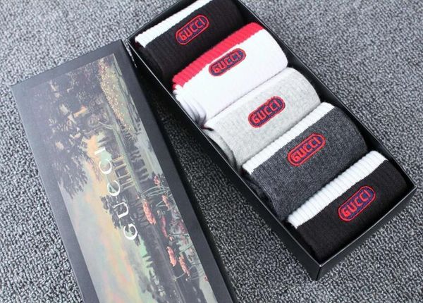 

2020 summer classic fashionable sport stripes men's socks men luxury designer brand 1g gg socks 1g trend, Black