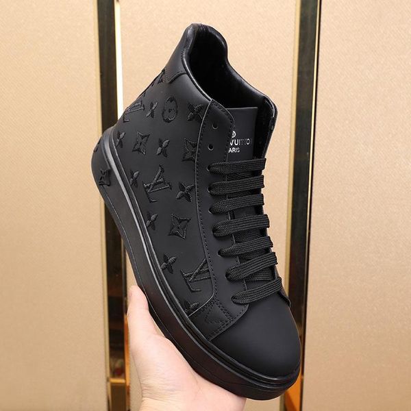 

new new arrival mens shoes vintage classic designer footwears scarpe da uomo sports lace -up high plus size luxury men shoe, Black