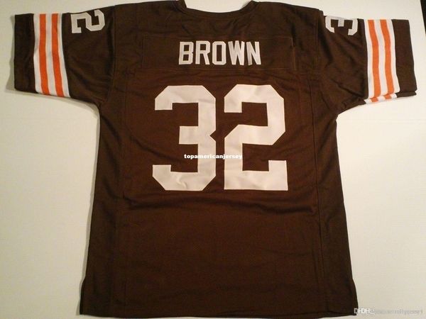 

retro #32 jim mitchell & ness jersey stitching men's football jerseys running, Gray