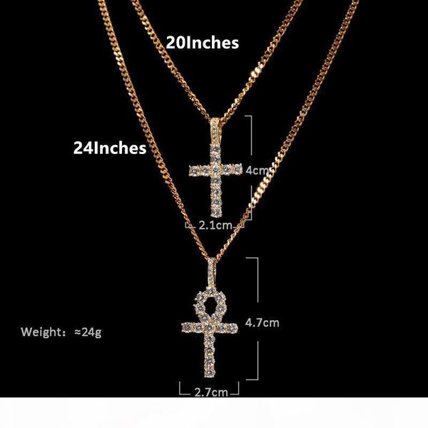 

r 2 in1 yellow gold plated full cz cross pendant necklaces for men women hip hop dj necklace jewelry gift, Silver
