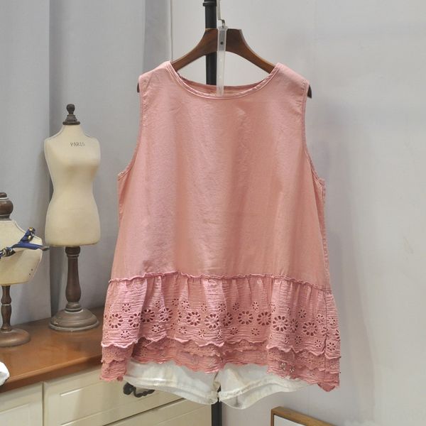 

literary style fashion lace vest 19 new simple solid color stitching multi-layer lace all-match vest 4485, Black;white