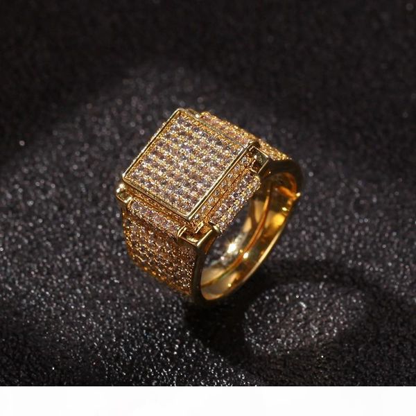 

s hip hop mens jewelry rings diamond iced out bling rings fashion gold silver ring