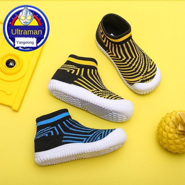 

альтман 2019 весной новые туфли спортивных мальчиков пота поглощающих кроссовок детской обуви детских носков комфортно ребенок, Black