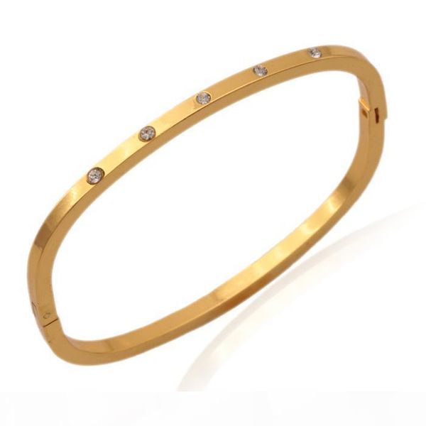 

new fashion 18k real gold plated austrian rhinestone cuff bracelets bangles for women jewelry wholesale yh5180, Black