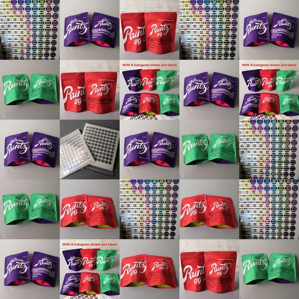 

4x7 inch plastic stand designs aluminum runtz resealable bags proof food material foil mylar up 50 ziplock safe pack smell bags isbab