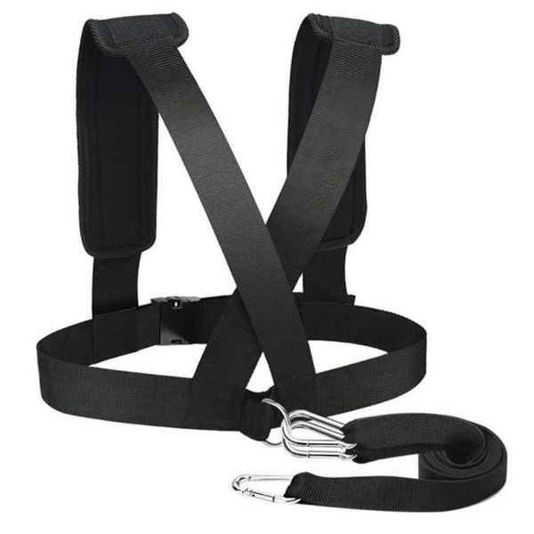 

fitness speed training vest universal adjustable shoulder strap black band rope cord kit for running resistance practice trainer, Black;blue