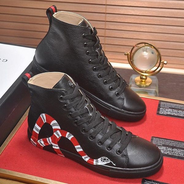 

new mens shoes luxury breathable lace -up fashion sneakers with origin box mens shoes boots luxury chaussures pour hommes leather high -top