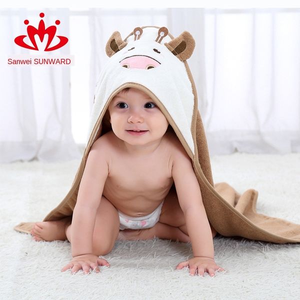 

pure cotton children's bath towel cloak cloak bath towel cute cartoon baby baby's hooded quilt