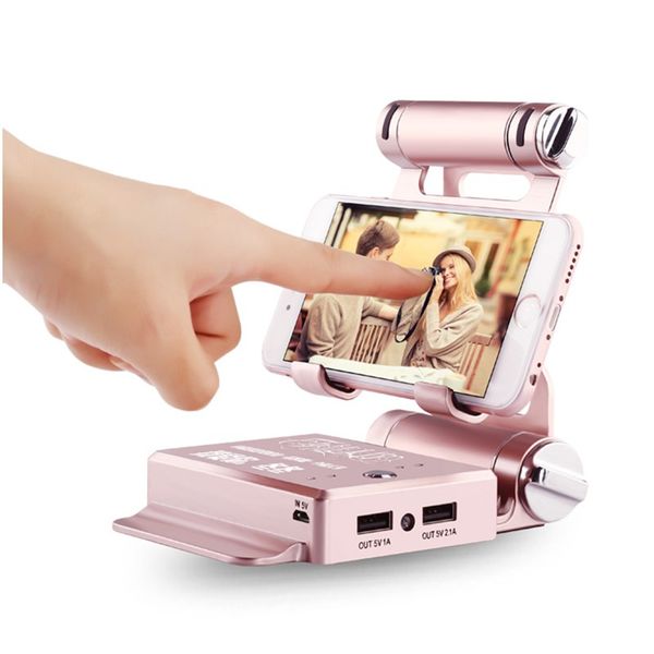 

mobile phone multi-function charging treasure bracket two 20,000 ma mobile power supply gift 20000mah