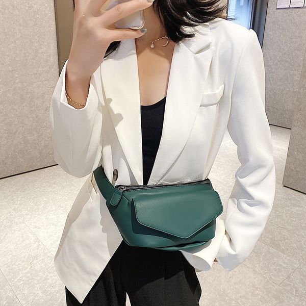 

2020 new pu single women's fashion high-end diagonal breast shoulder shoulder bag bag women, White