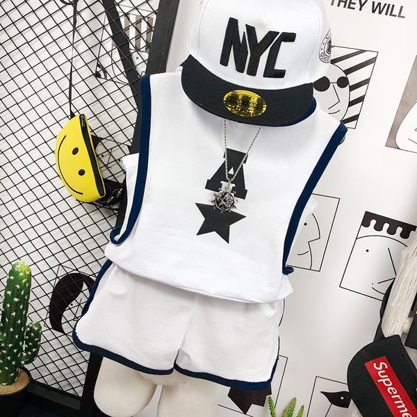 

hoodie vest + shorts suits for boys and girls and girls children's suit two-piece set children's suit