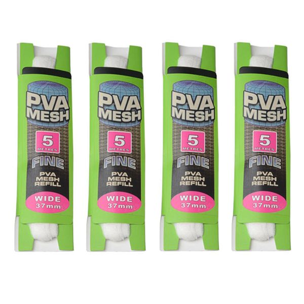 

4xpva carp fishing mesh bait net universal refill stocking bait bags 37mm 5m