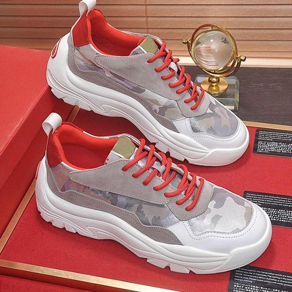 

gumboy calfskin sneaker men 's shoes zapatos de lujo para hombre lightweight fashion luxury lace -up low casual men shoes drop shi, Black