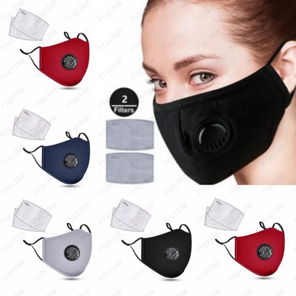 

reusable face masks anti-dust and smoke adjustable reusable fabric mouth mask protection with 2 filters for women man pm2.5 ing