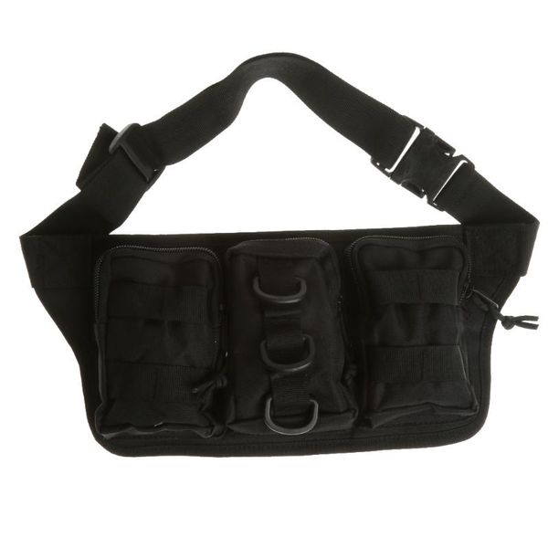 

tactical waist pack molle fanny pack waist bag outdoor hiking cycli outdoor bag for camping, Black;gray