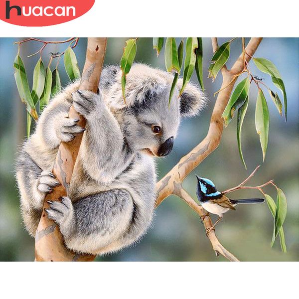 

huacan полный квадрат / круглый алмазное картина вышивка крестом 5d koala алмазные вышивки животных мозаика украшение дома