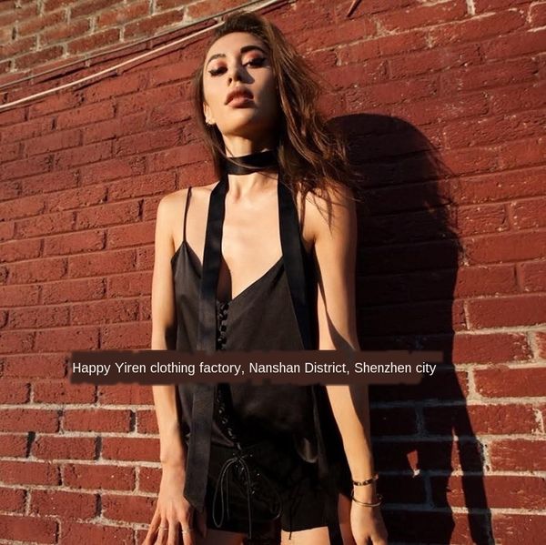 

2019 new silk strap 2019 new ribbon ribbon silk strap top, Camo