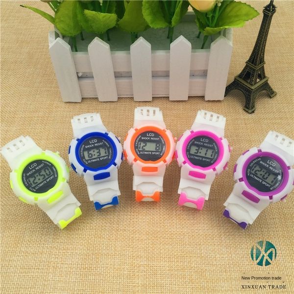

gift children's jelly cartoon boy girl gift children's jelly electronic watch cartoon boy girl electronic watch, Blue