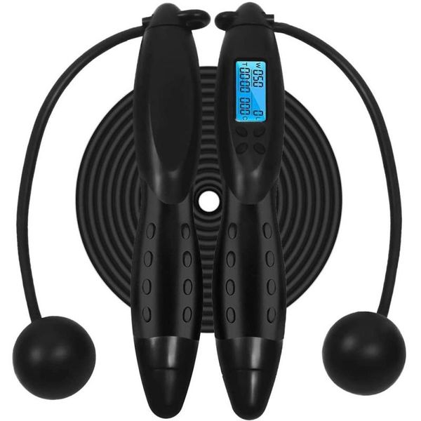 

smart skipping rope with digital calorie counter wireless skipping ropes speed jump ropes cordless rope for fitness
