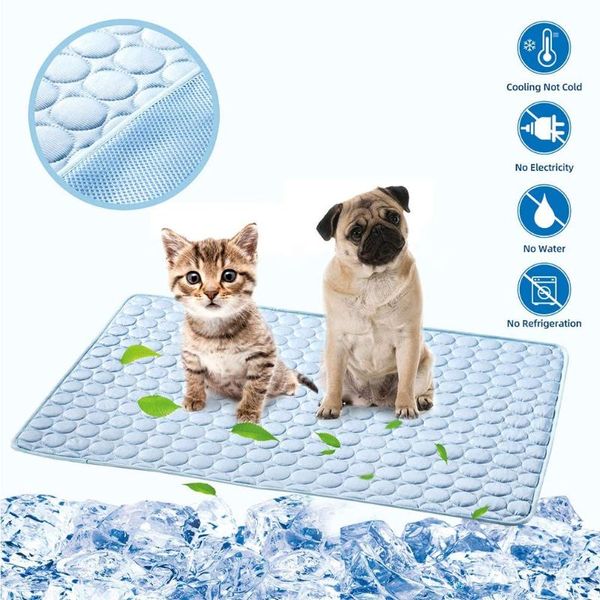 

dog cooling mat pet self cooling sleep pad washable ice silk cool down blanket keep pets cool