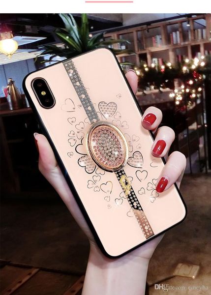

new luxury soft protective case for iphone 11 pro xr xs max x silicone case for iphone 6 6s 7 8plus metal ring case baolu series