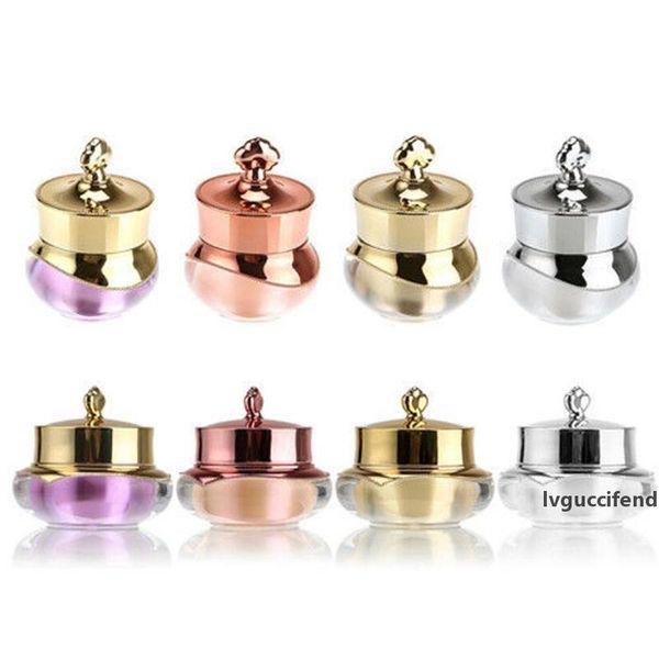 

2018 1pc plastic refillable bottles crown shape empty pot makeup jar travel face cream lotion cosmetic container party decor