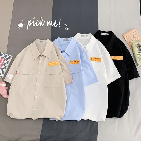 

yjrqu women's design sense niche 2020 new hong kong studentstyle korean style all-match shirt white shirtshirt white shirtshort sleeve