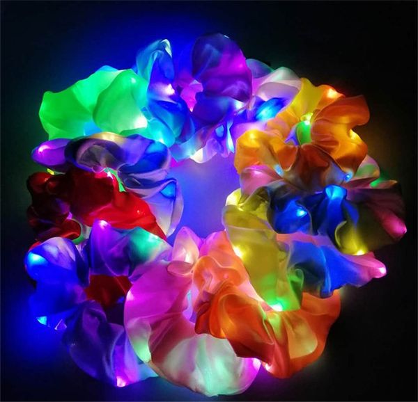 

led волосы кольца галстуки постепенное bands изменить женщина head цветов мода волосы свадьбы кольца фестиваль украшение ly8052, Slivery;white