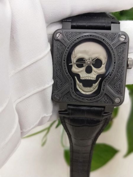 

classic series mens watch instruments br0192 leather strap bands automatic mens watch watches, Slivery;brown