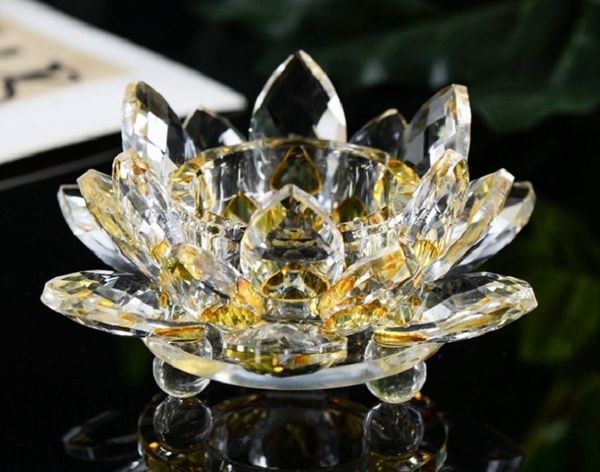 

2020 manufacturers spot wholesale crystal lotus candlestick decoration crystal glass candle stand butter lamp stand home furnishing 003