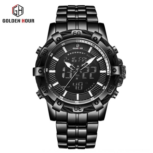 

new men's double display electron electron sports multifunctional electronic watch led creative electronic watch, Blue