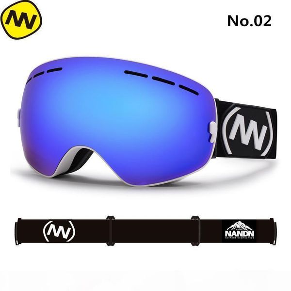 

f wholesale ski goggles snowboard large spherical lens professional double -antifogging skiing goggles for men women, White;black