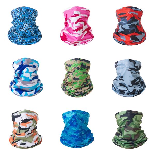 

w9fcd 2020 new camouflage cycling man scarfs bandanas neck ciclismo warmer scarfs fishing camo bandana windproof face mask headwear#282, Black
