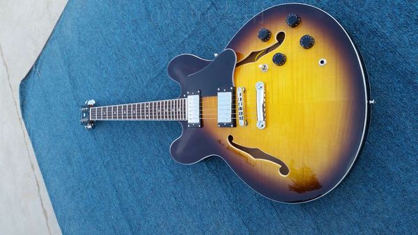 

hollow body guitar new arrival electric guitar,china custom shop made ems 22 fret