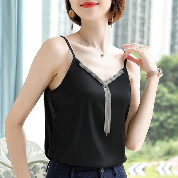 

women's small camisole vest inside suit base shirt outside simple and slightly fat camisole design sense small shirt, Camo