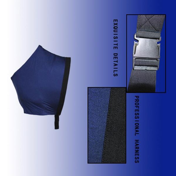 

elastic horse shoulder guard anti-rub vest harness neck cover rug body shaper, Black;blue