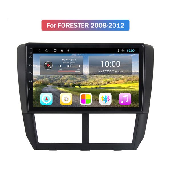 2 DIN головной блок 10-дюймовый автомобильный стерео видео DVD-плеер с Bluetooth-системой Android GPS навигация для Forester 2008-2012